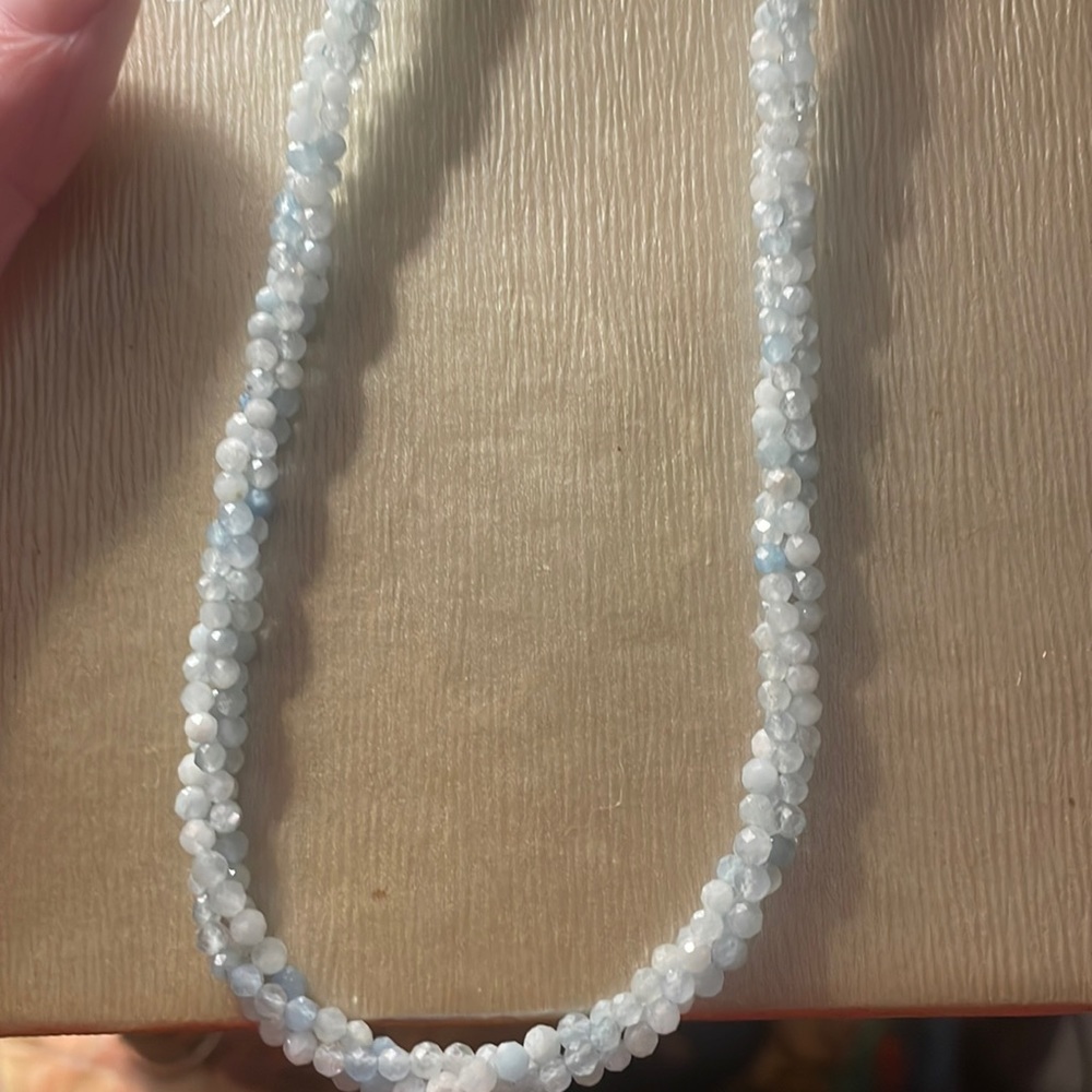 Glittering tanzanite necklace